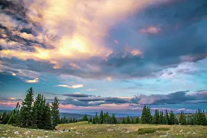 Danita Delimont: USA, Wyoming, Medicine Bow National Forest. Sunrise clouds