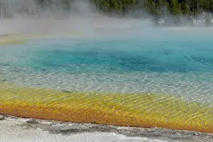 Basin: USA, Wyoming, Yellowstone National Park. Black Sand