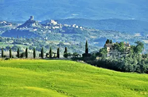 Tuscany: VAL D'ORCIA, ITALY - JUNE 12, 2017: Landscape view
