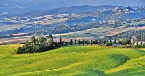 Tuscany: VAL D'ORCIA, ITALY - JUNE 12, 2017: Landscape view