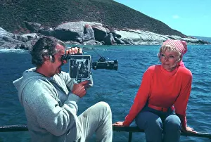 Cameraman: Valerie Taylor being interviewed by Italian film