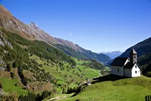 Chapel: The valley Virgental, Tyrol, seen from village