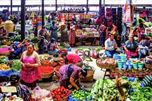 Guatemala: Vegetable stalls, Solol highland market centre