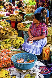 Guatemala: Vegetable stalls, Solol highland market centre
