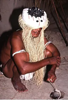 Mask: VENEZUELA - Piaroa medicine man wearing tarantula hunt mask