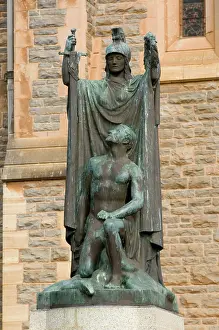 1914: Verdigris on 1914-1918 war memorial