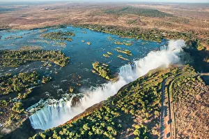 Smoke: The Victoria falls is the largest curtain of wat