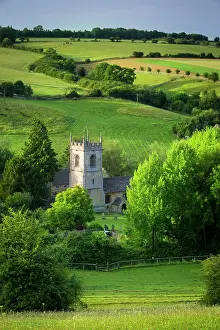 Features: View over 15th Century St Andrew's Church, Naunton