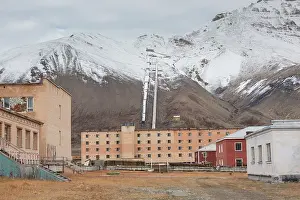Coal: View of the abandoned Russian town of Pyramiden