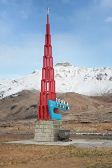 Coal: View of the abandoned Russian town of Pyramiden