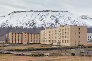Mining: View of the abandoned Russian town of Pyramiden