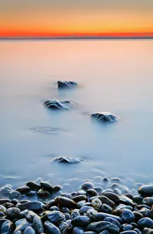Constance: View from Arbon over Lake Constance at sunrise with