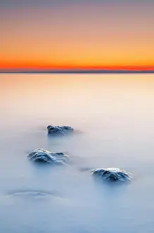Constance: View from Arbon over Lake Constance at sunrise with
