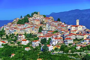 Riviera: View of Bajardo in the Province of Imperia, Liguria