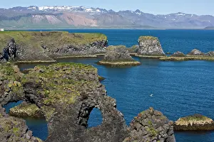 Basaltic: View of basaltic rock formations on the