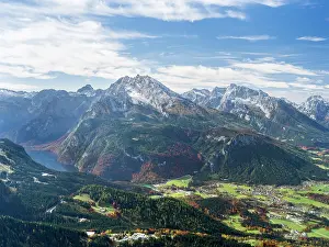 Gaudy: View over Berchtesgaden Alps, Mt. Watzmann