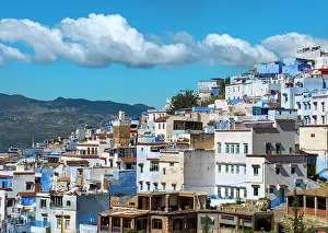 Moroccan: View on blue houses of the medina of Chefchaouen
