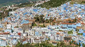 Moroccan: View on blue houses of the medina of Chefchaouen