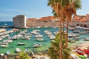 Aqua: View of boats in Old Port, Dalmatian Coast, Adriatic