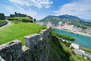 Dilapidated: View over the Buna river, from the Rozafa Castle