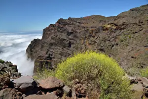 Caldera: View into the Caldera de Taburiente, Roque de los