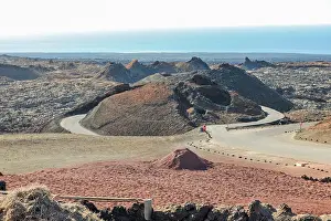 Fuego: View of crater landscape with extinct volcanoes V