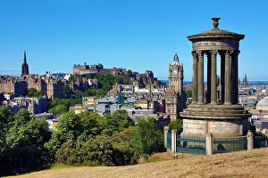 050818: View of Edinburgh city skyline with the Dugald
