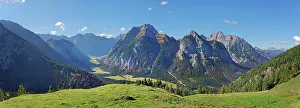 Vomp: View to Eng Alm and Groier Ahornboden, Hasentalalm