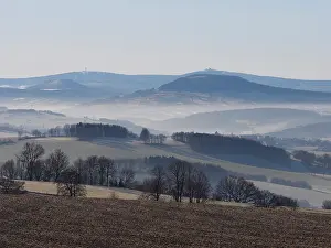 Sm280617: View of Erzgebirge(Ore Mountain) witht the the highest peaks