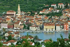 Croatia: View from the Glavica mountain to the port of European