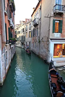 Maria: View of gondola on side canal near San Maria