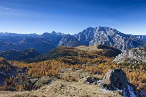 Watzmann: View at Gotzenalm in autumn - Berchtesgaden National