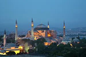 Minaret: View of Haghia Sophia in evening light