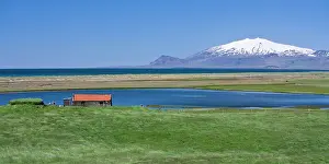 Vast: View of Icelandic farm, with Snaefellsjokull