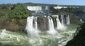 Parana: View of the Iguazu Falls from the Brazilian side