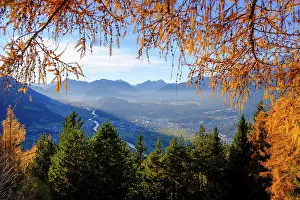 Seefeld: View of the Inn Valley, from the Peace Bell, Mosern