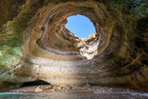 Algarve: A view of the inside of the Benagil Cave on the