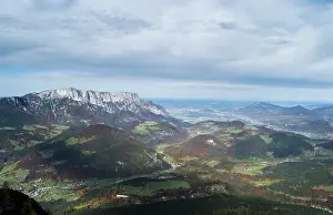 Gaudy: View from Kehlstein towards Mt. Untersberg