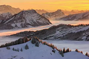 Appenzell: View from Kronberg, Appenzell, Switzerland, Europe