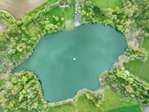 Constance: Top view of Lake Bnhringen near Radolfzell, Constance
