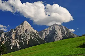 Chain: View from Lermoos to Ehrwalder Sonnenspitze, left