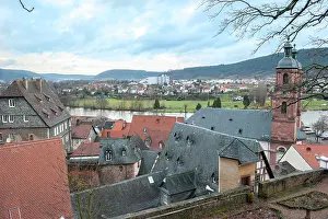 Main: View of Main River and rooftops, Miltenberg