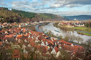 Main: View of Main River and Wertheim, Germany