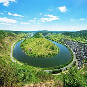 Bremm: View of the Moselle loop, Bremm, Moselle valley