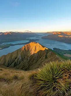 Wanaka: View of mountains and lake from Mount Roy, Roys