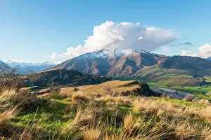 Howse: View of mountains with snow, Wanaka Lake, Rocky