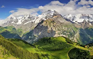 Mountained: View to Mt. Allmendhubel and to the Bernese Alps
