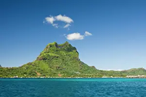 Bora: View of Mt. Otemanu in Bora Bora, Society