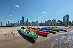 Avenue: View from North Avenue Beach to the skyline, Chicago