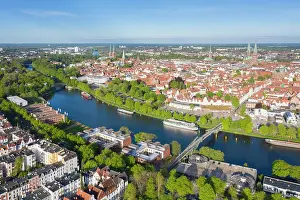 Churches: View of the old town and churches of Luebeck - Hanseatic